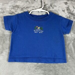 VTG Skaneateles New York T-Shirt Boys 1 Yr Blue 100% Cotton Embroidered